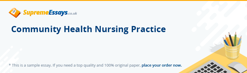 Community Health Nursing Practice