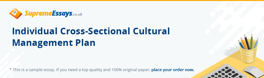 Individual Cross-Sectional Cultural Management Plan