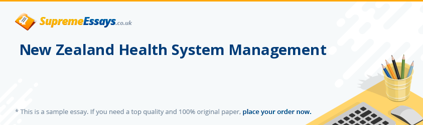 New Zealand Health System Management