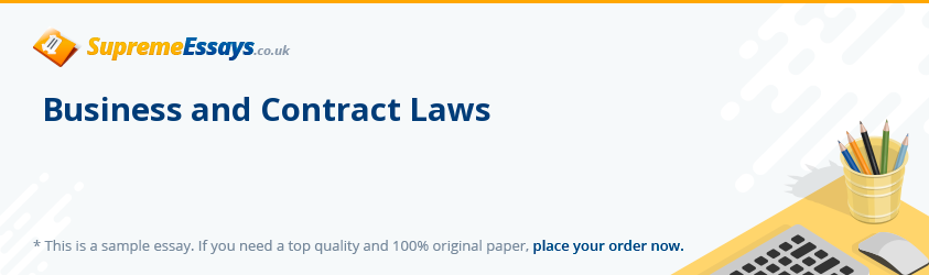 Business and Contract Laws