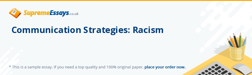 Communication Strategies: Racism
