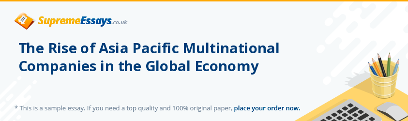 The Rise of Asia Pacific Multinational Companies in the Global Economy