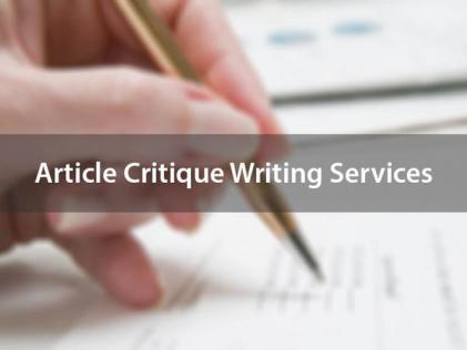 Article Critique Writing Services